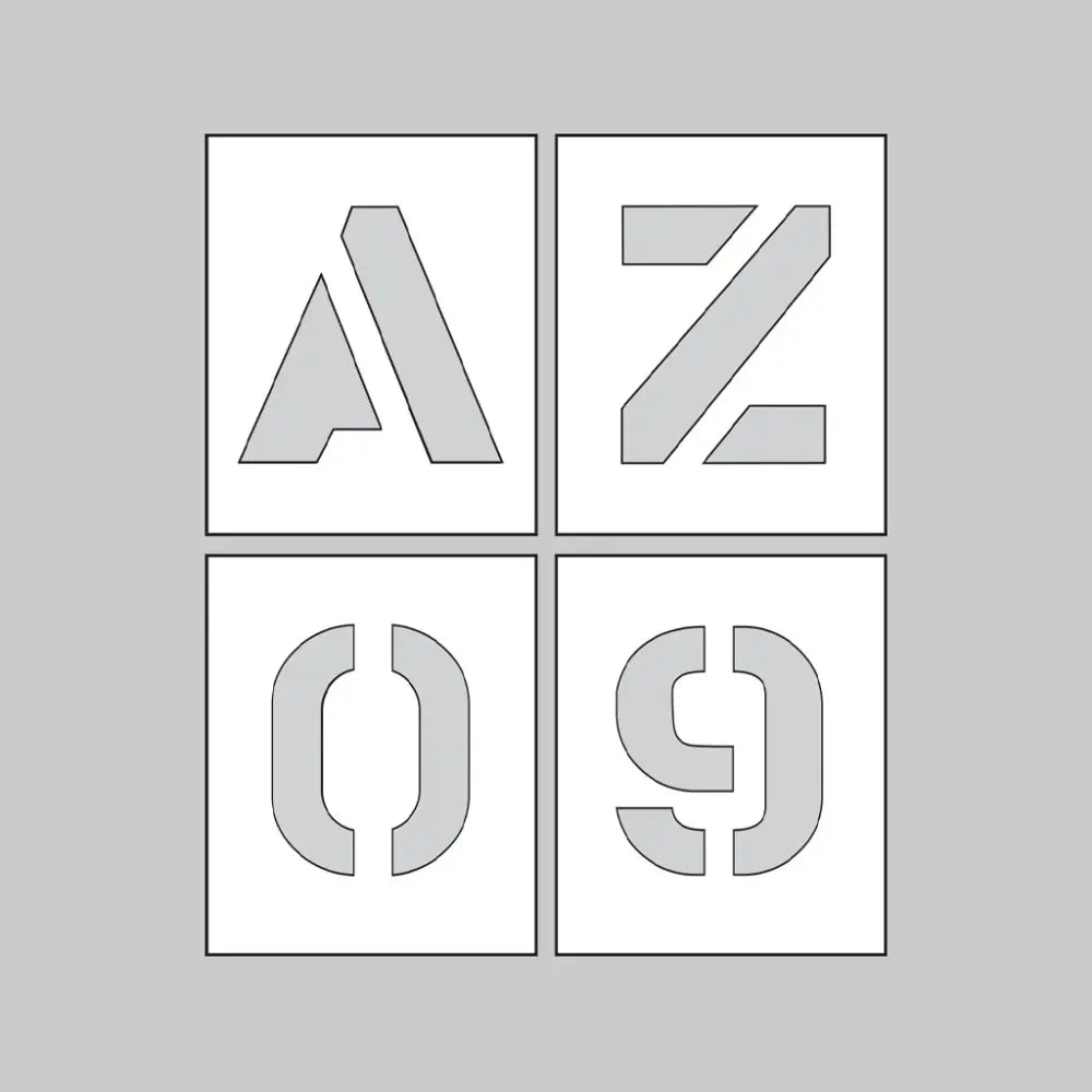 PVC stencil A-Z & 0-9 25mm