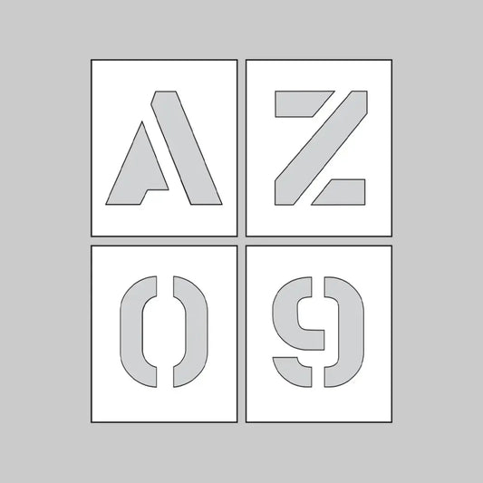 PVC stencil A-Z & 0-9 25mm