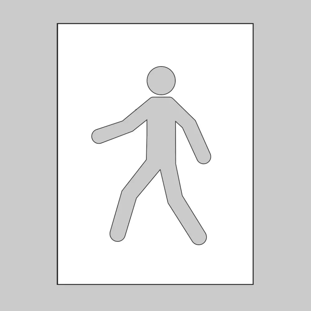 PVC stencil 300x400mm  Pedestrian symbol