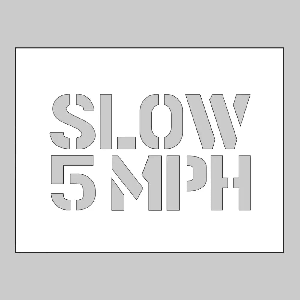 59649 PVC stencil 600x400mm - Slow 5mph Miscellaneous