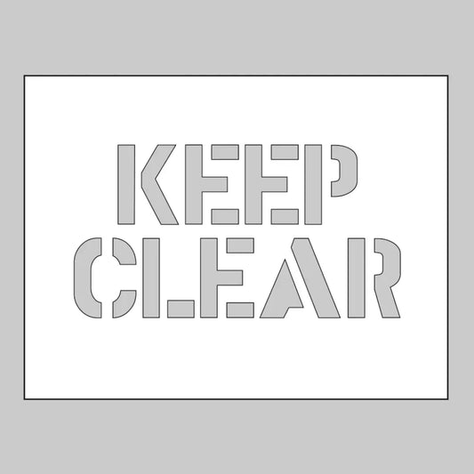 PVC stencil 600x400mm - Keep Clear