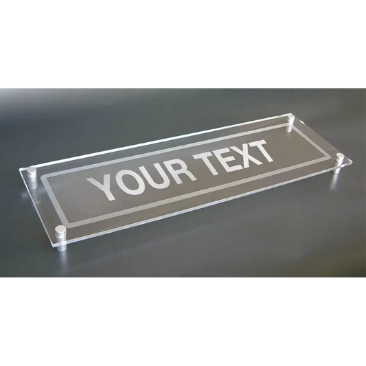 Design Your Own visual impact sign 450x150mm c/w stand off locators