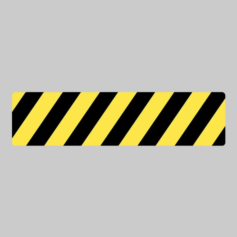 Anti-slip mat black/yellow chevron 610mm x150mm