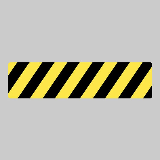 Anti-slip mat black/yellow chevron 610mm x150mm