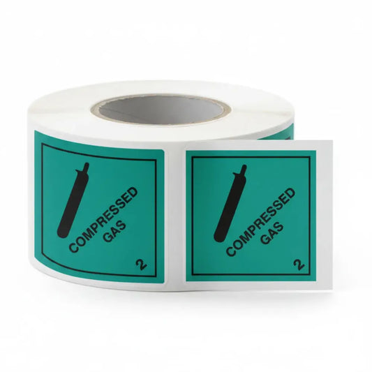 Compressed gas 2 roll of 100 self adhesive vinyl labels 100x100mm