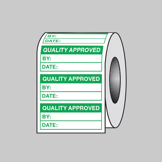 Quality Control Quality Approved self adhesive paper labels 50x20mm roll of 100
