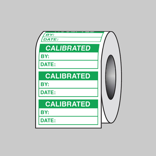 Quality Control Calibrated self adhesive paper labels 50x20mm roll of 100