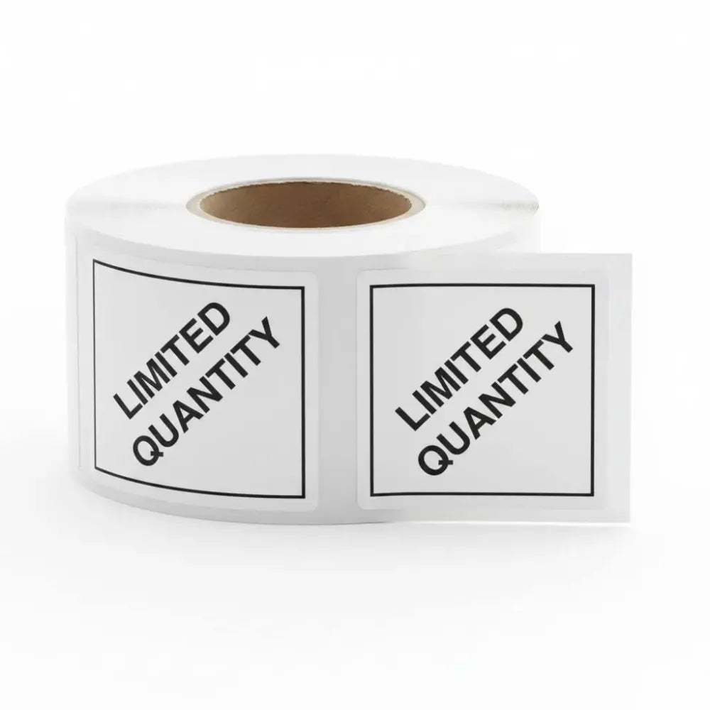 Limited quantity roll of 100 self adhesive vinyl labels 100x100mm