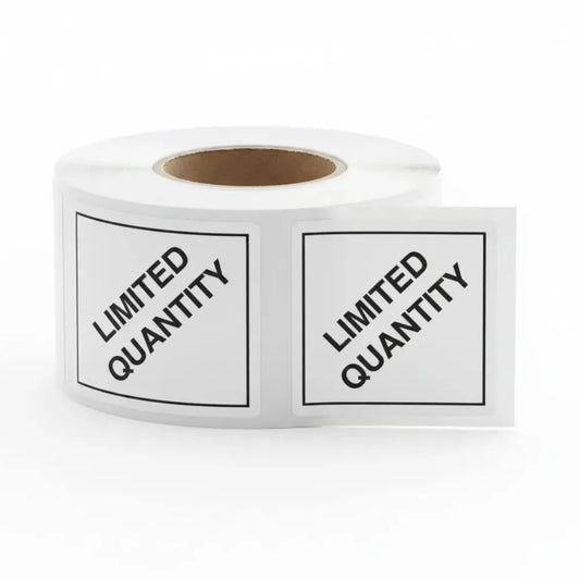 Limited quantity roll of 100 self adhesive vinyl labels 100x100mm