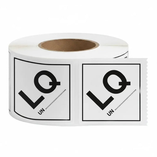 LQ UN roll of 100 self adhesive vinyl labels 100x100mm