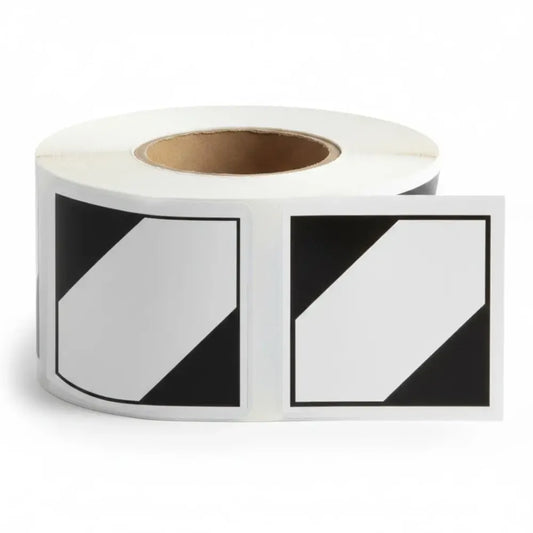 LQ diamond (ADR 2011) roll of 100 self adhesive vinyl labels 100x100mm