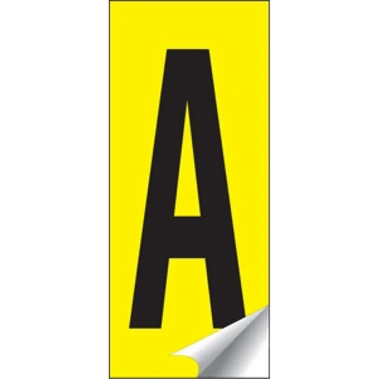 Identification letter sets A-Z 38x90mm (26 pack)