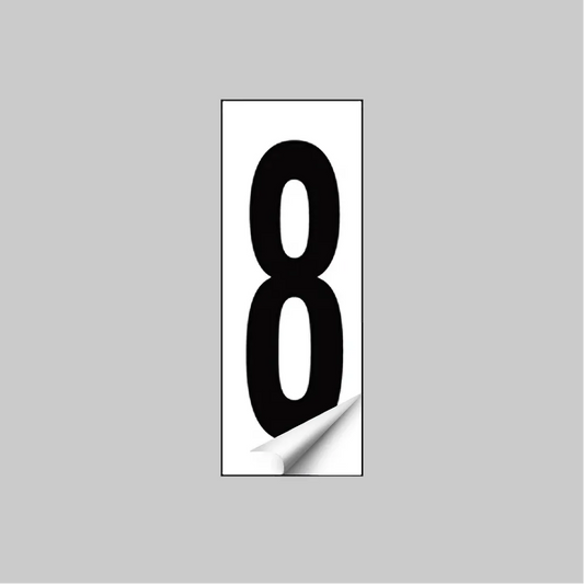 Identification number sets 0-9 45x130mm (10 pack)
