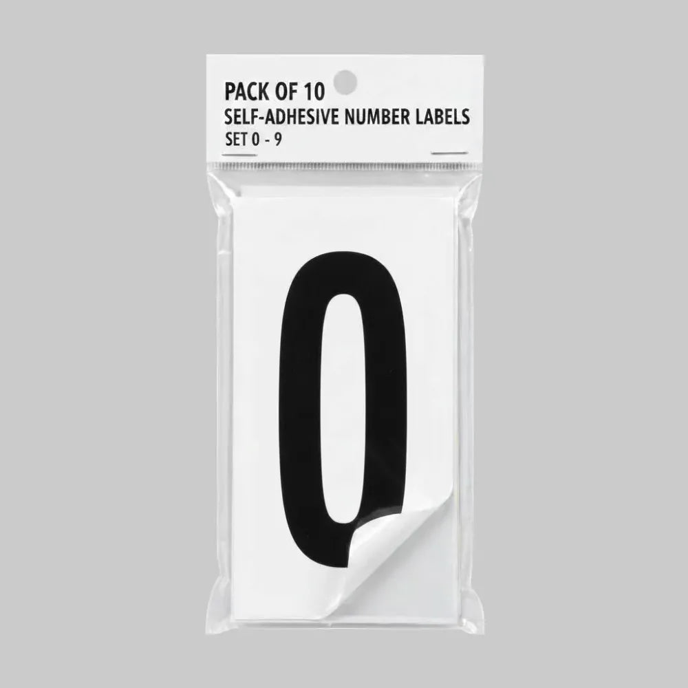 Identification number sets 0-9 38x90mm  (10 pack)