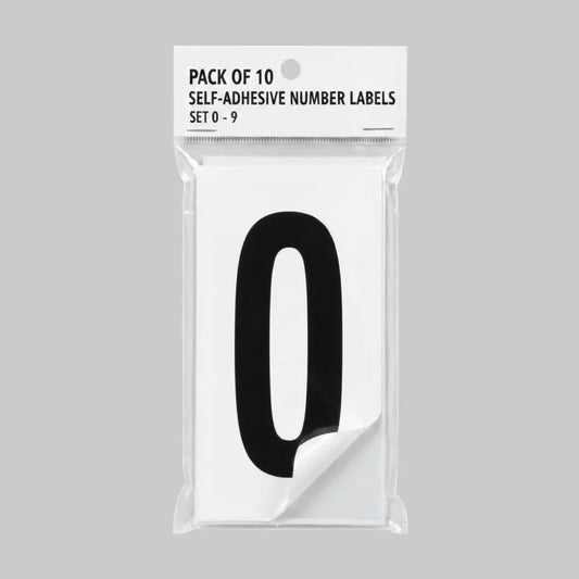 Identification number sets 0-9 38x90mm  (10 pack)
