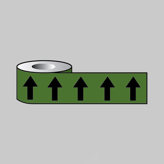 Pipeline ID Black Arrows on Green (12D45) 50mm x 33m