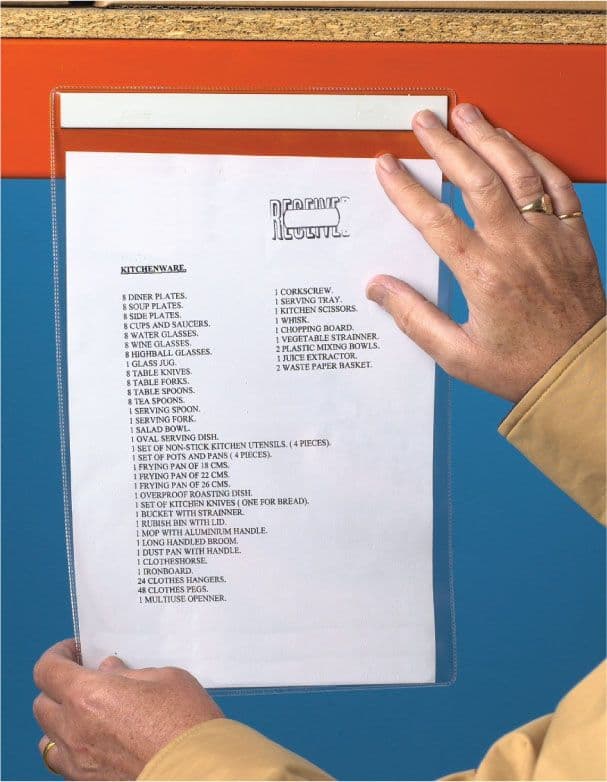 59885 Magnetic document pocket ID (pack 10) 220x310mm  (220x310mm) Safety Sign