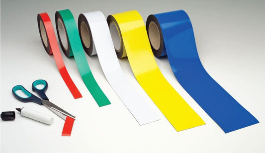 59896 Magnetic easy-wipe strip 70mmx10m white  (70mm x 10M) Safety Sign