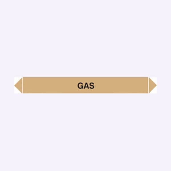 59903 Flow marker pk of 5 gas  (300x40mm) Safety Sign