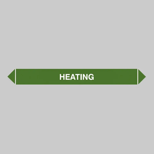 Flow marker Pk of 5 heating 300x40mm self adhesive vinyl