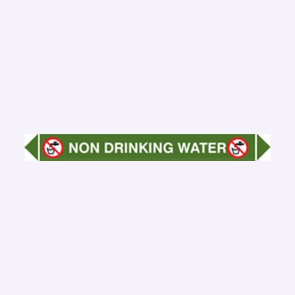 59932 Flow marker Pk of 5 non drinking water  (300x40mm) Safety Sign