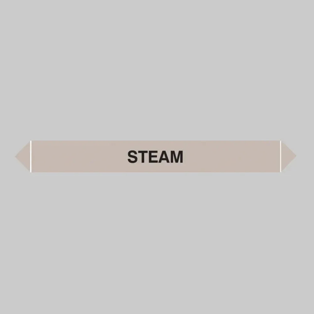 Flow marker Pk of 5 steam 300x40mm self adhesive vinyl