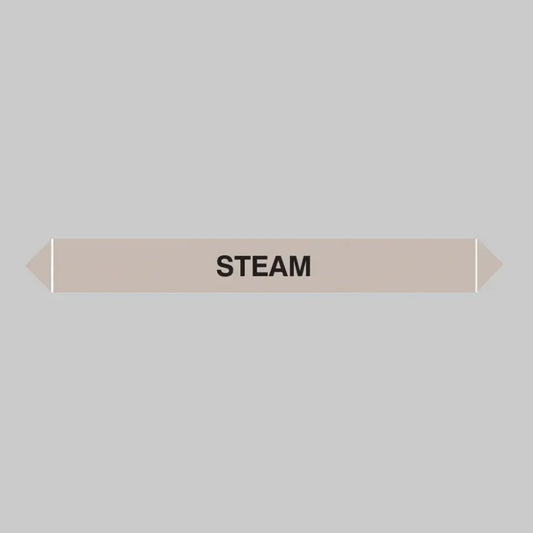 Flow marker Pk of 5 steam 300x40mm self adhesive vinyl
