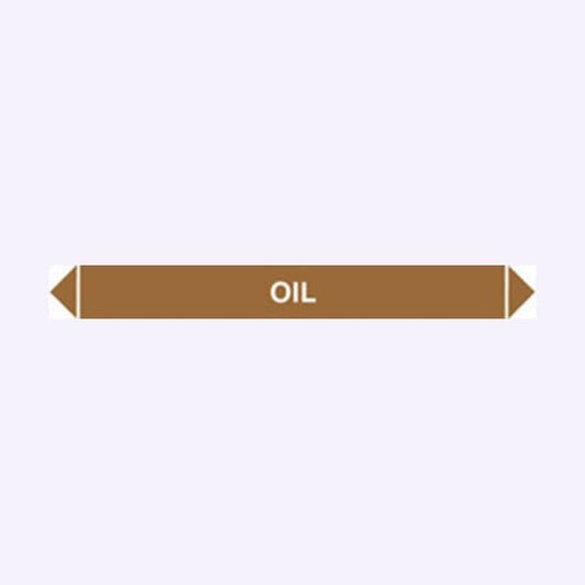 59965 Flow marker Pk of 5 oil  (300x40mm) Safety Sign