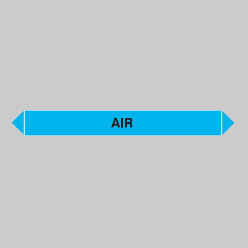 Flow marker Pk of 5 air 300x40mm self adhesive vinyl
