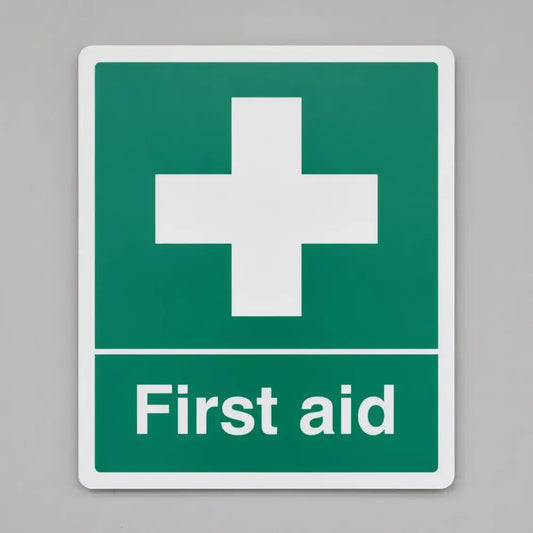 26002Y First aid Self Adhesive Vinyl (200x300mm) Safety Sign