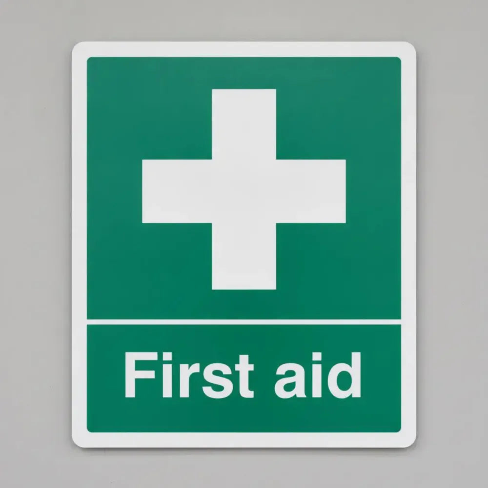 16002Y First aid Rigid Plastic (200x300mm) Safety Sign