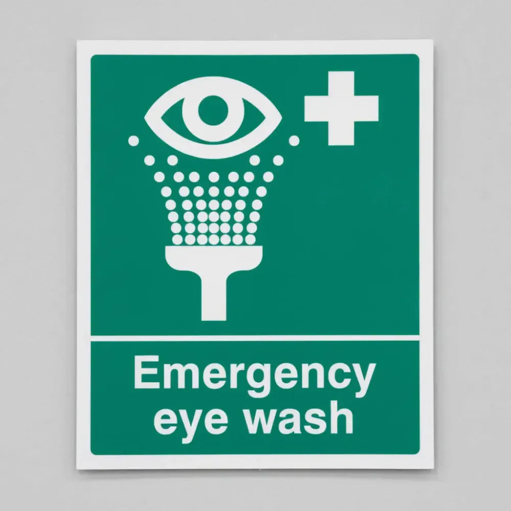 86003Y Emergency eye wash Quick-Fix Rigid PVC with SAV Backing (200x300mm) Safety Sign