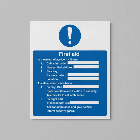 First aid in the event of accident / illness