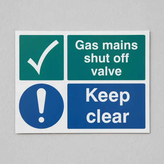 Gas mains shut off valve keep clear