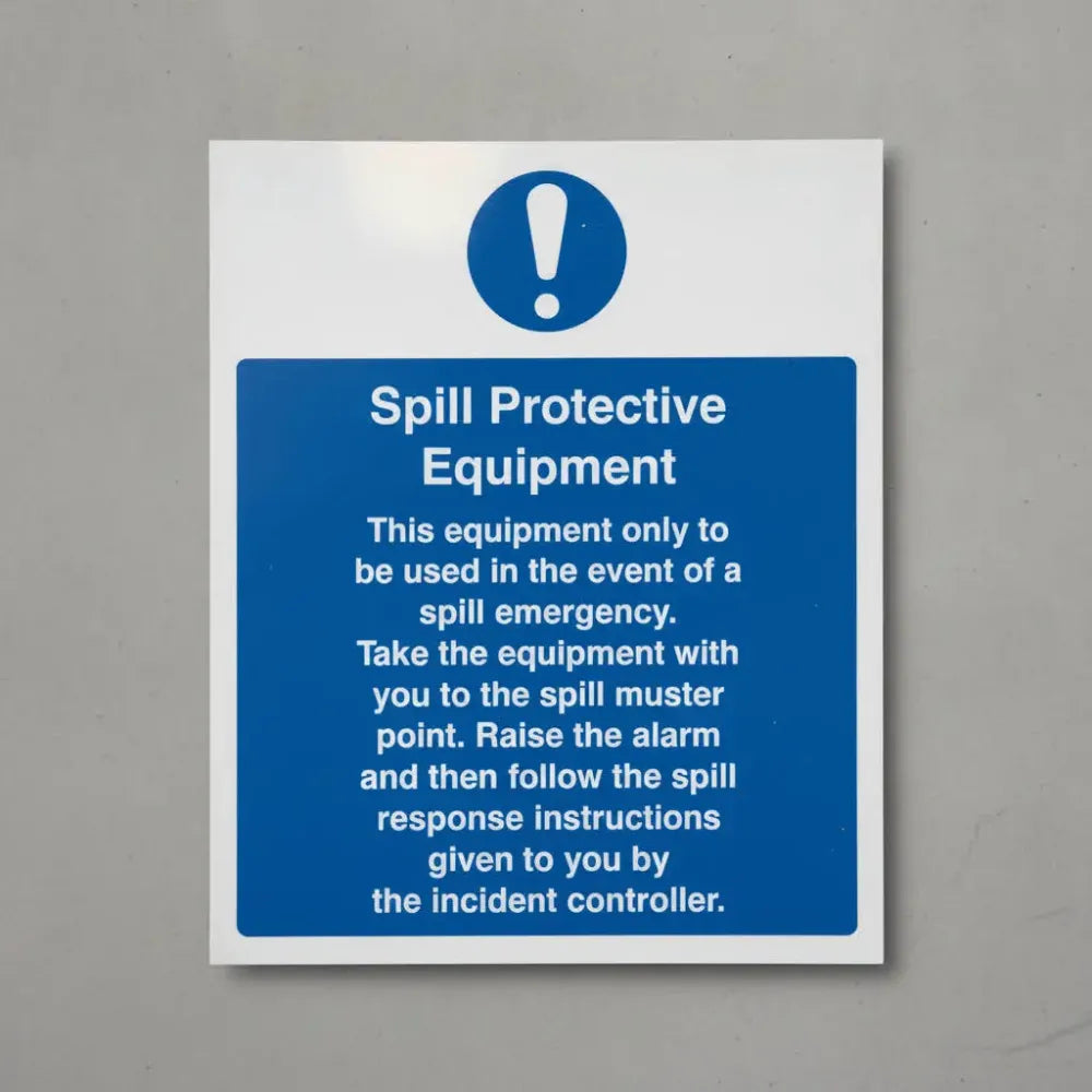 26044Y Spill protection equipment Self Adhesive Vinyl (200x300mm) Safety Sign