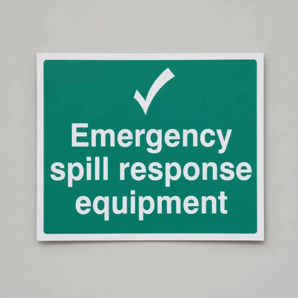 16049Y Emergency spill response equipment Rigid Plastic (200x300mm) Safety Sign