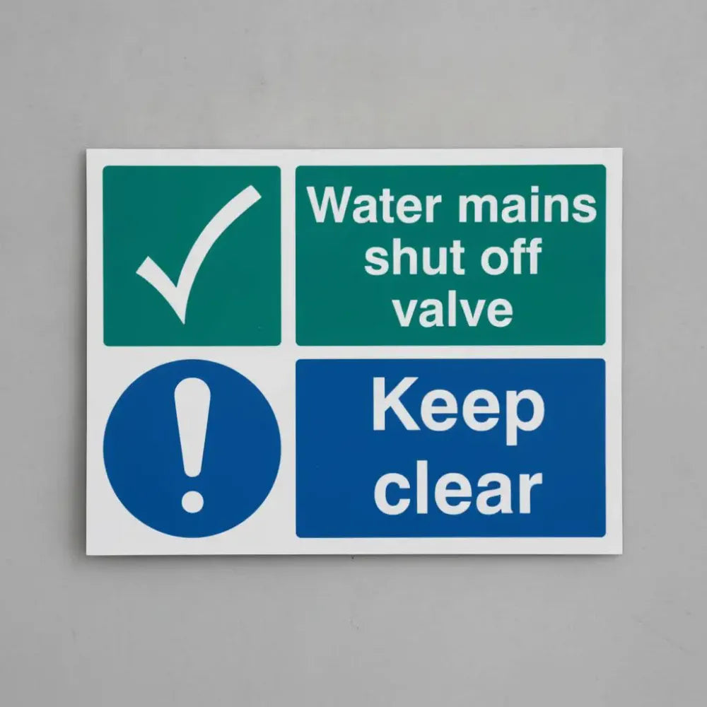 Water mains shut off valve keep clear