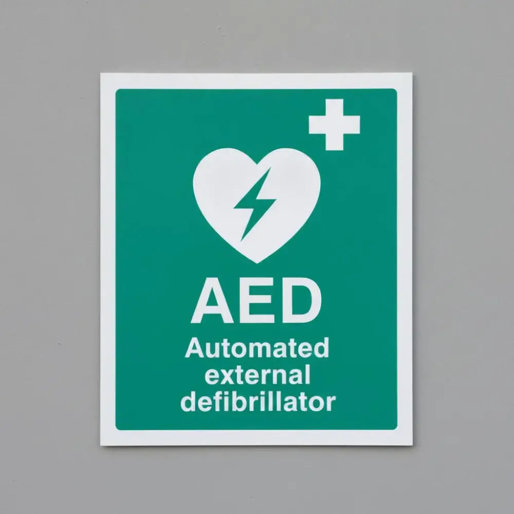 26052Y AED Automated external defibrillator Self Adhesive Vinyl (200x300mm) Safety Sign
