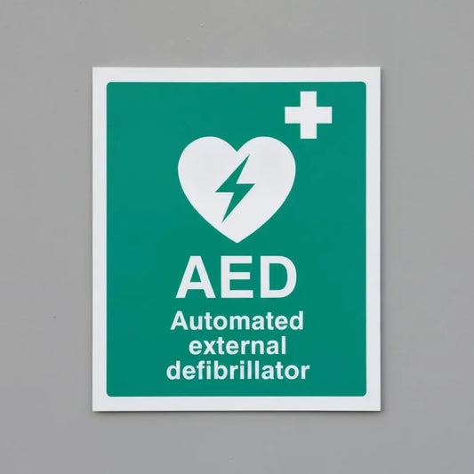 16052Y AED Automated external defibrillator Rigid Plastic (200x300mm) Safety Sign