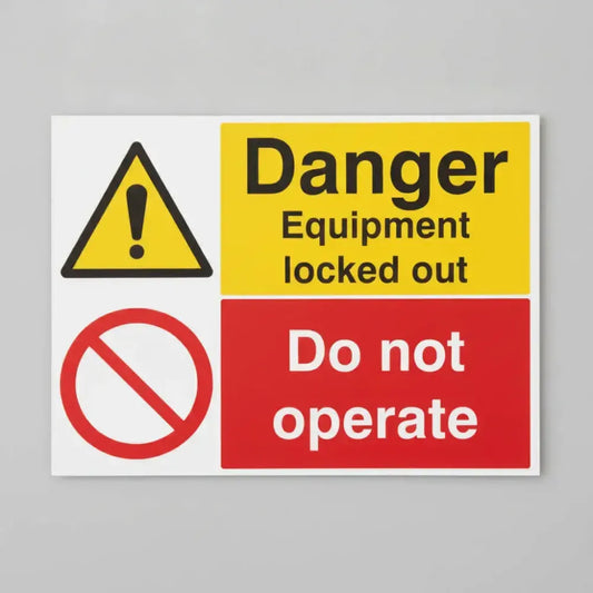 Danger equipment locked out do not operate