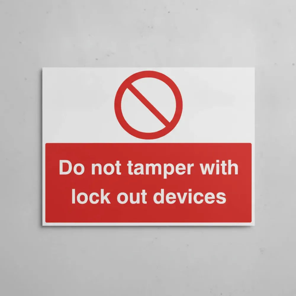 Do not tamper with lockout devices