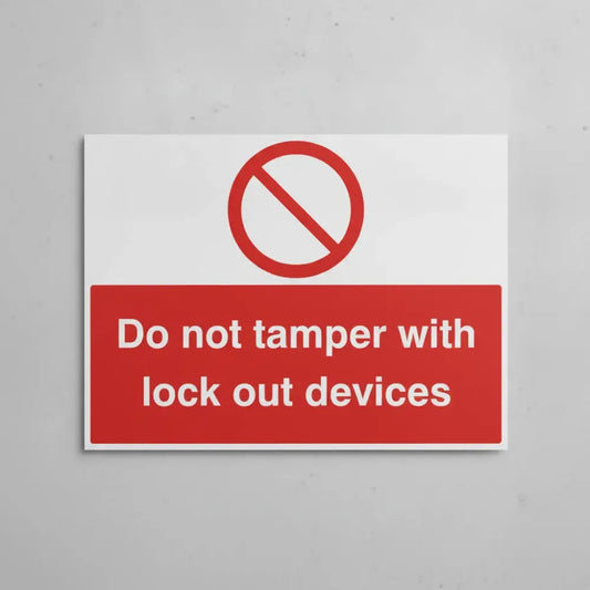 Do not tamper with lockout devices