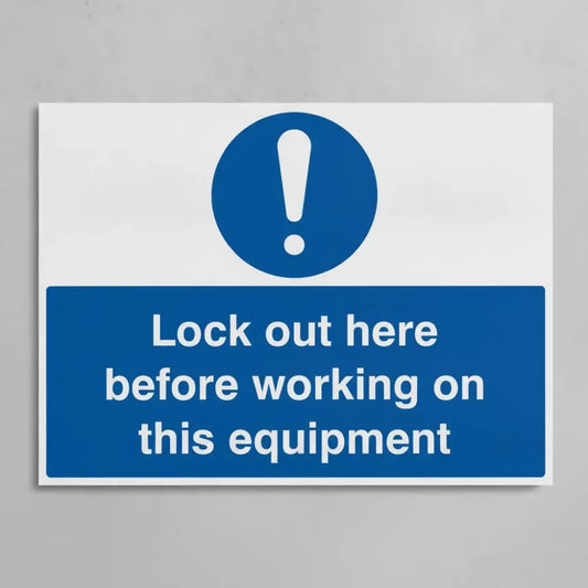 Lockout here before working on this equipment
