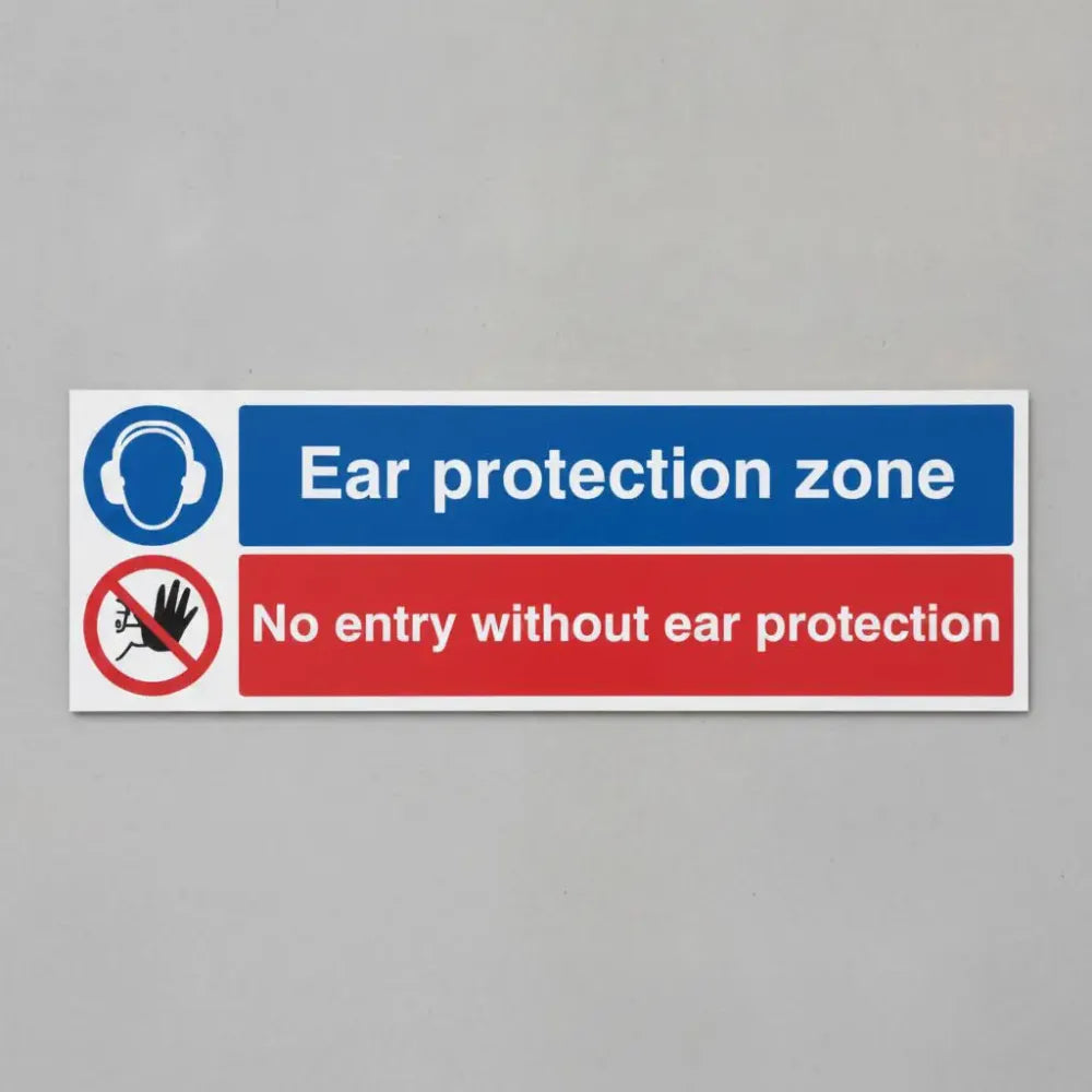 Ear protection zone no entry without ear protection
