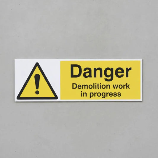 Danger demolition work in progress