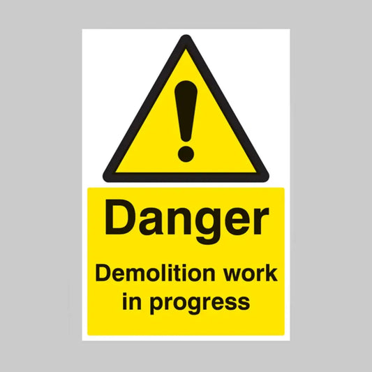 Danger demolition work in progress