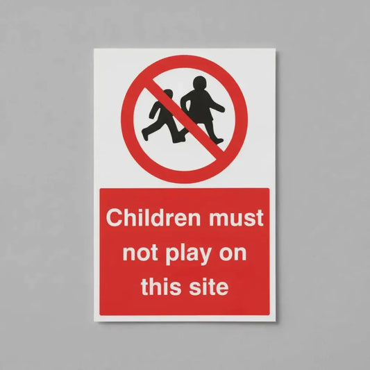 Children must not play on this site