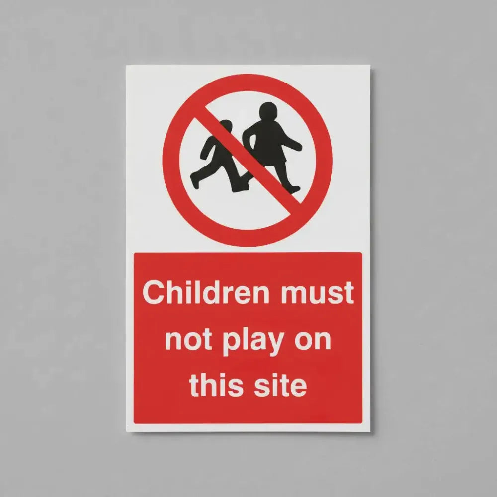 Children must not play on this site
