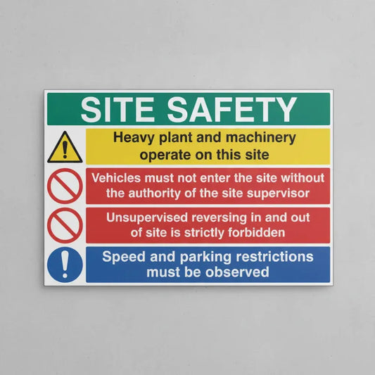 Site safety heavy plant and machinery, vehicle access, reversing, speed and parking