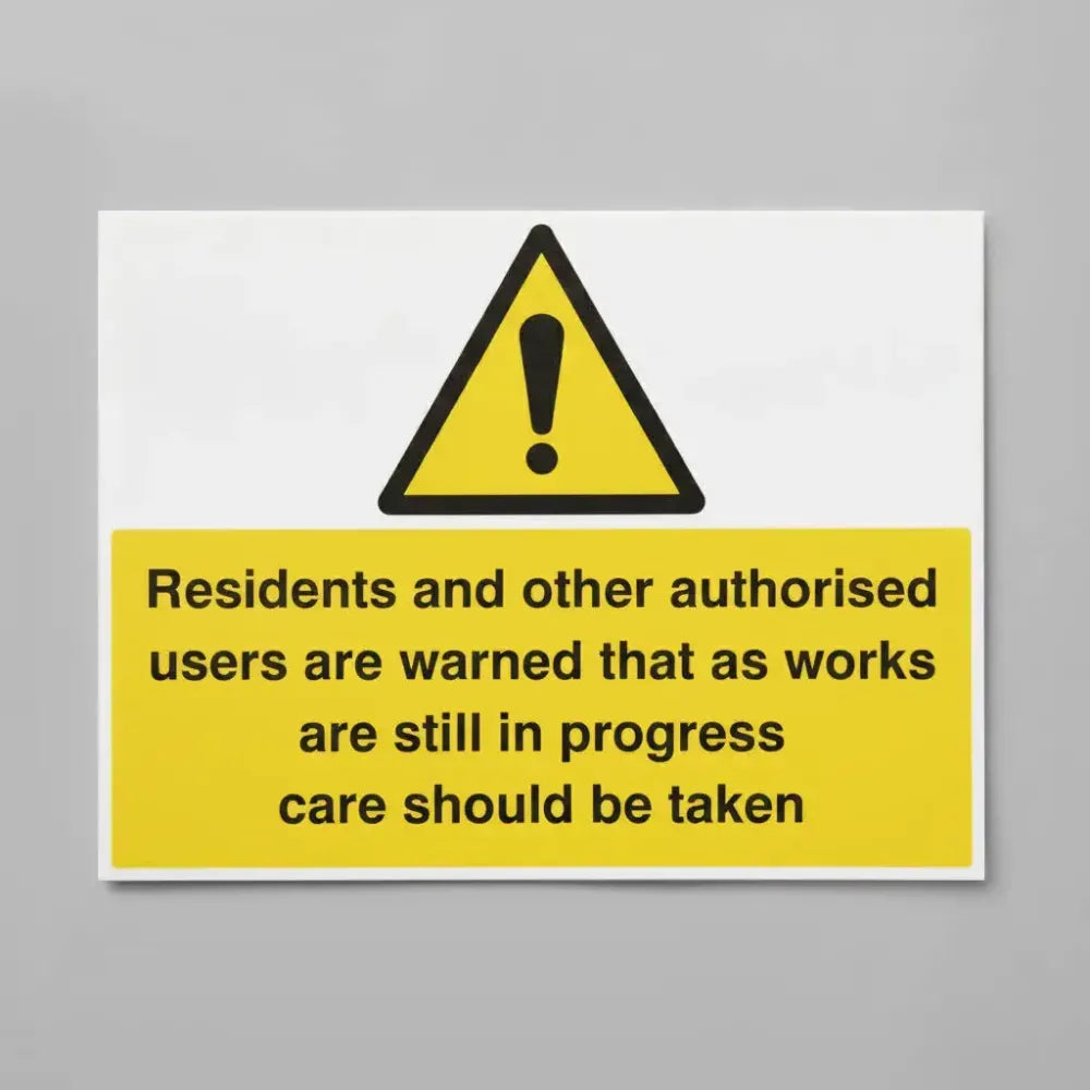 Residents and other users are warned etc